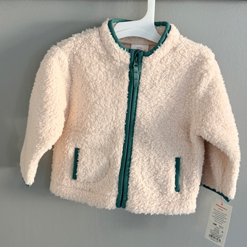 Cat & Jack Cream and Green‎ Kids Jacket